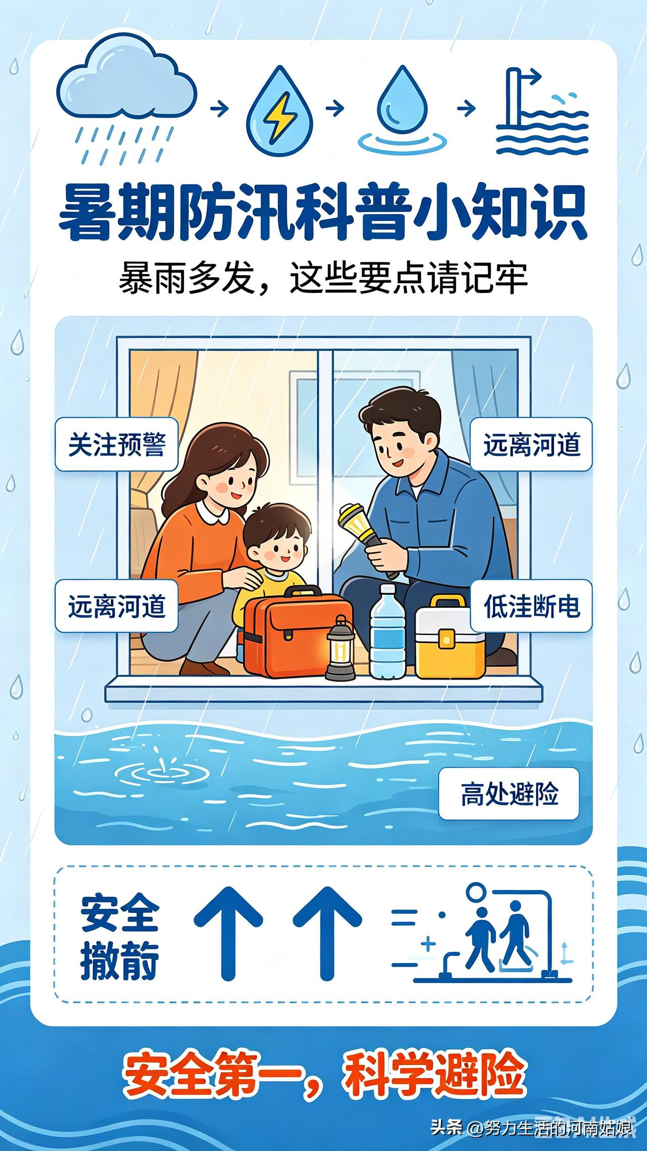 暑期防汛科普小知识请查收
 
最近多地持续暴雨，实用防汛要点，大家一定要记牢。日