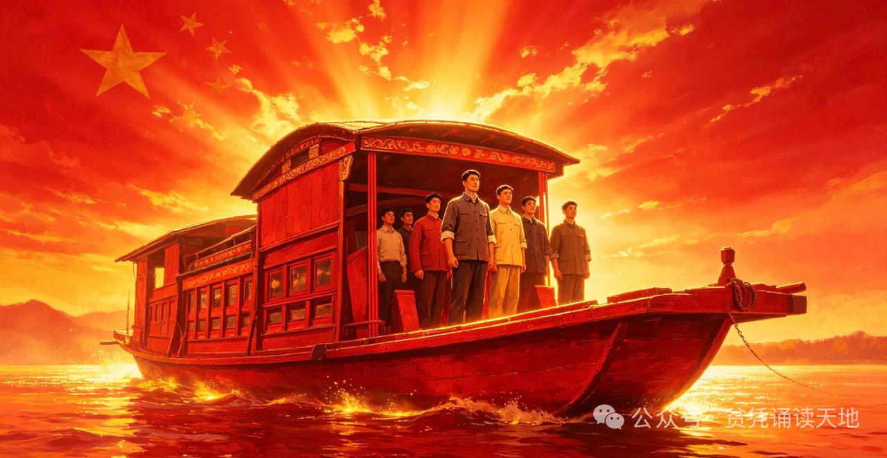 西江月 · 红船颂

笼罩阴霾日暗，点燃星火天明。
红船逐浪启新程，故国江山巨变