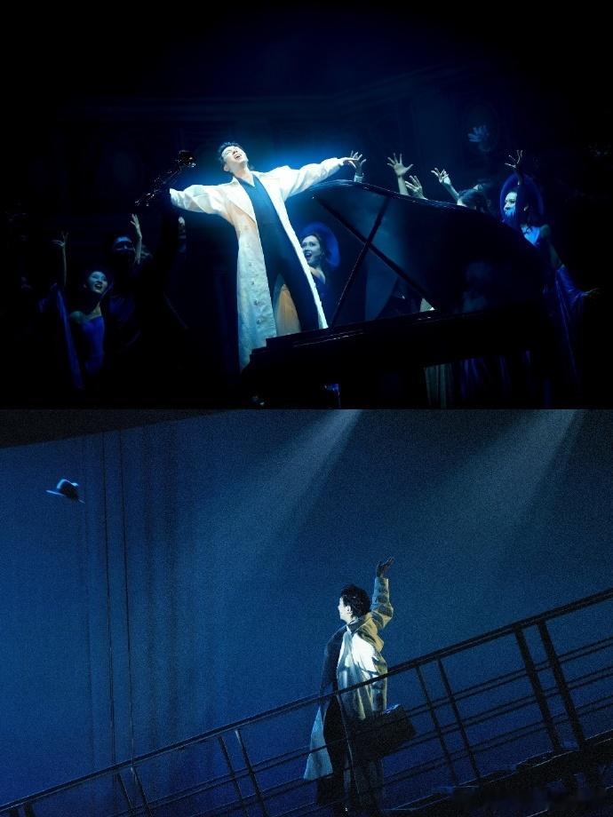 白举纲演到哽咽 白举纲饰演的 1900 在《海上钢琴师》舞台上绽放出了独特的光彩
