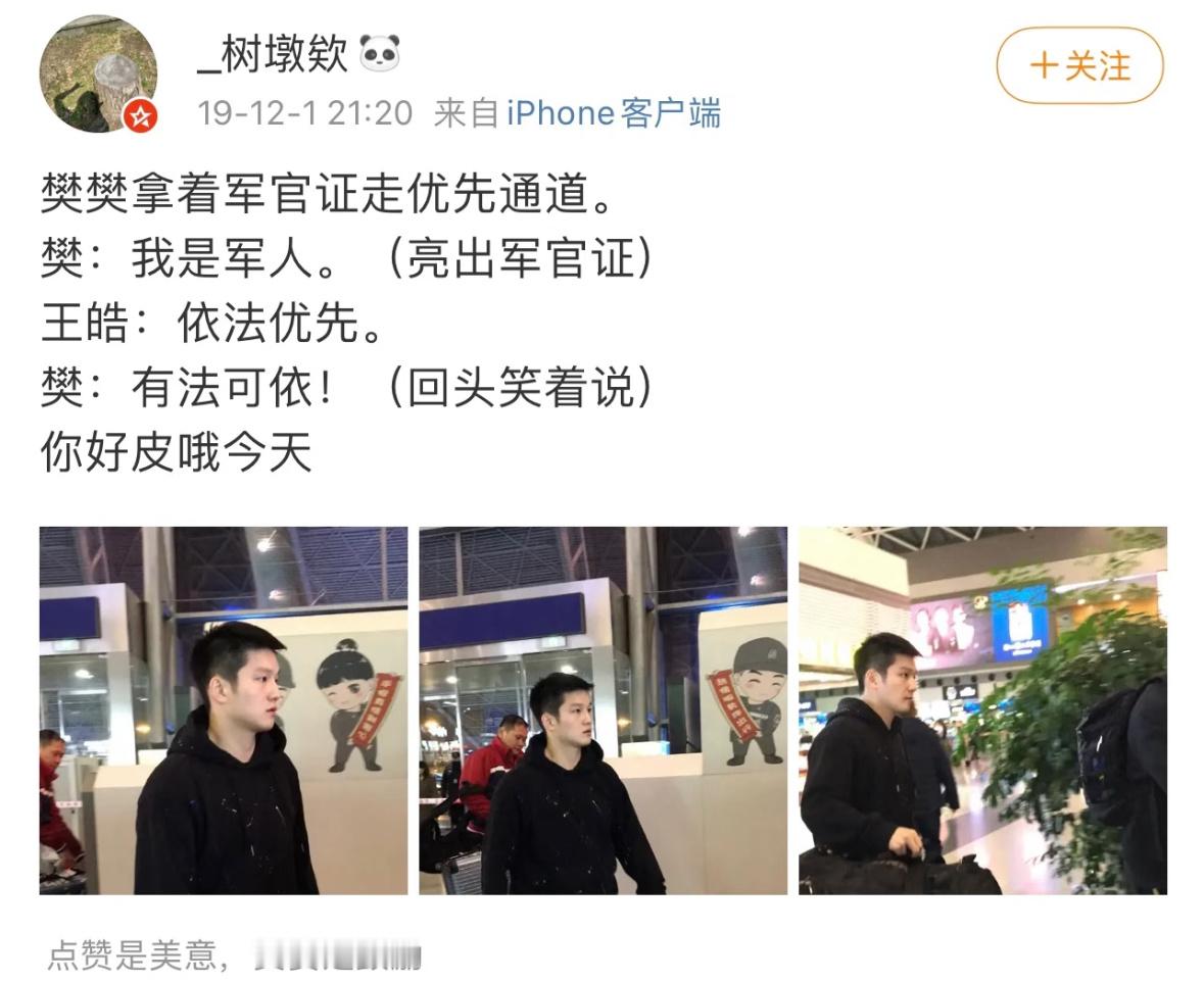 “有法可依”，好可爱嗷～樊振东 ​​​