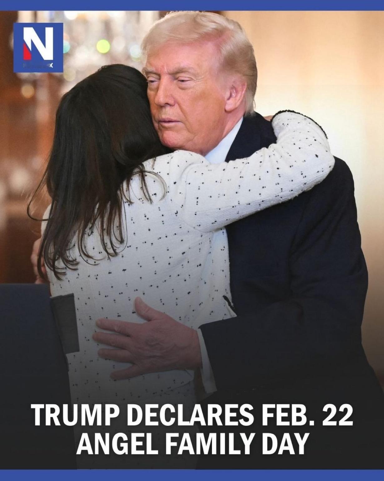 当地时间周一，唐纳德·特朗普签署公告，宣布2月22日为国家天使家庭日，以纪念被非