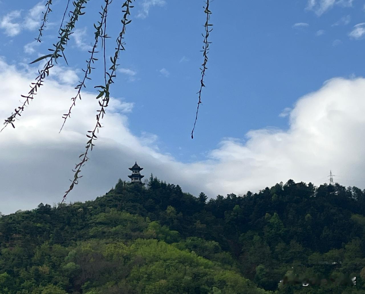 青山新雨后，蓝天重展容。