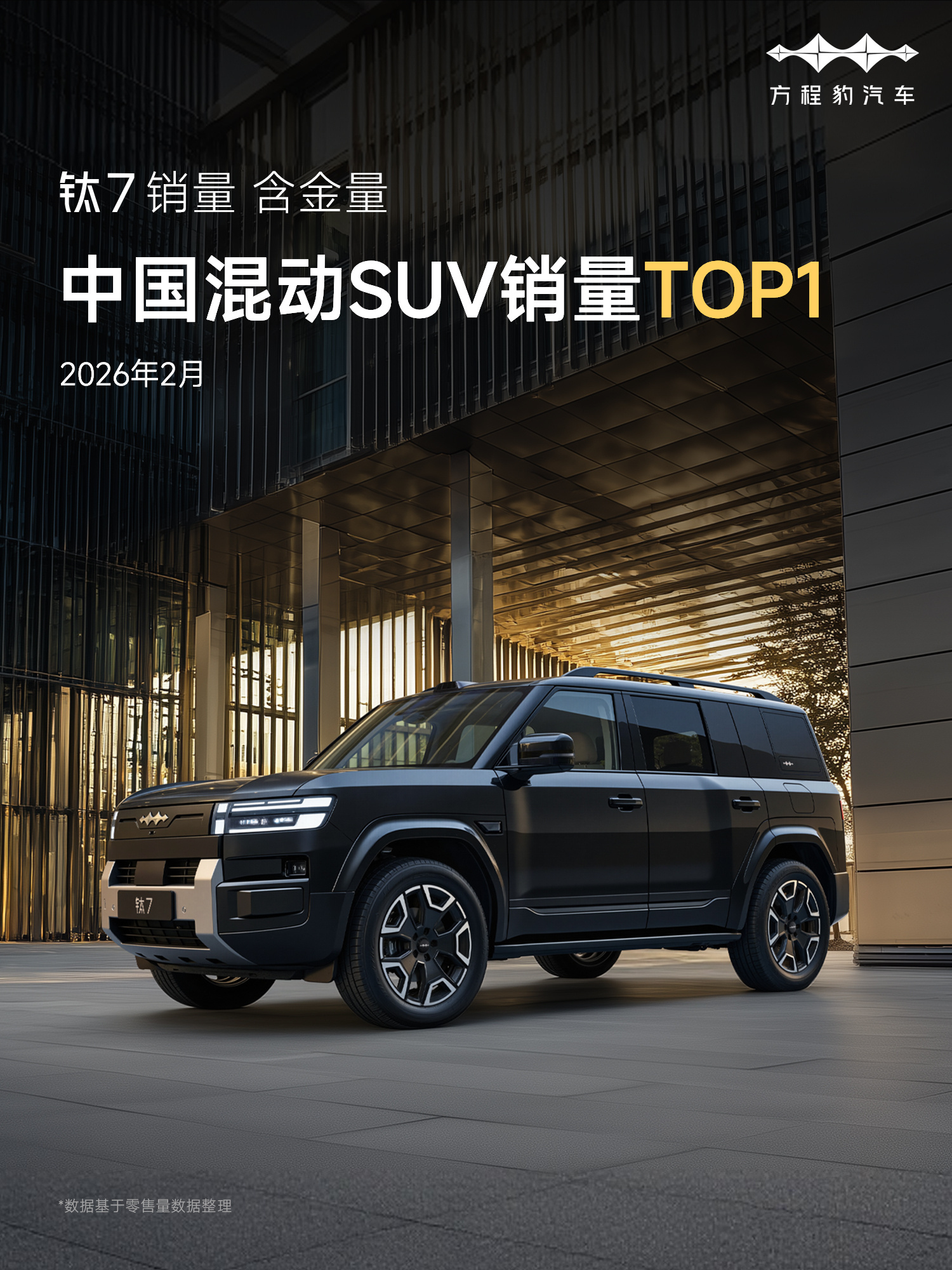 方程豹钛7 又一个神车出现了，连续5个月蝉联双冠军，确实有点东西！ 