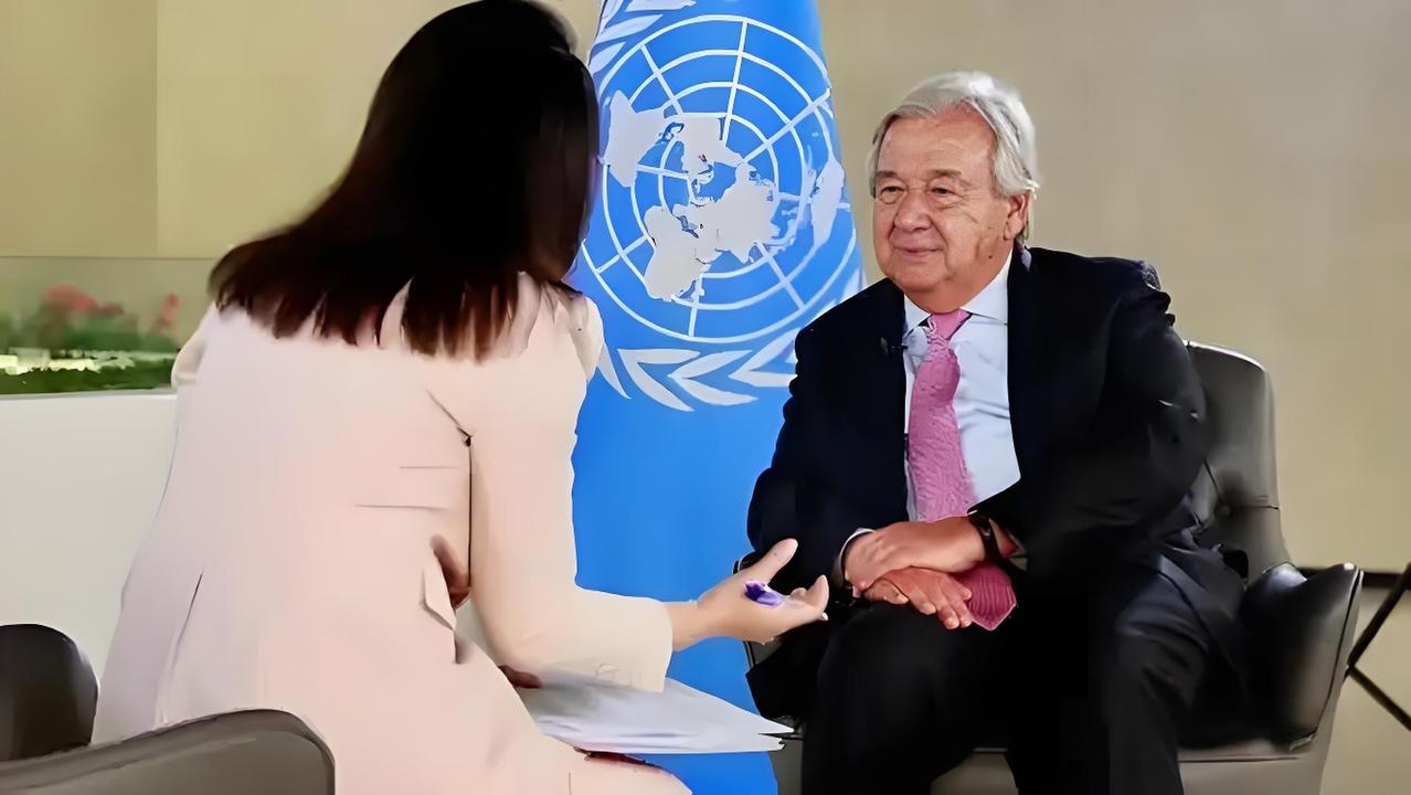 双普在阿拉斯加会晤的消息一出，古特雷斯立即用“快捷键”表态。

联合国秘书长古特