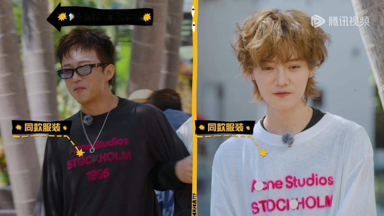 五哈邓超这个装扮就像他自己微博上面发的买家秀和卖家秀的区别。卖家，鹿晗那是真的帅