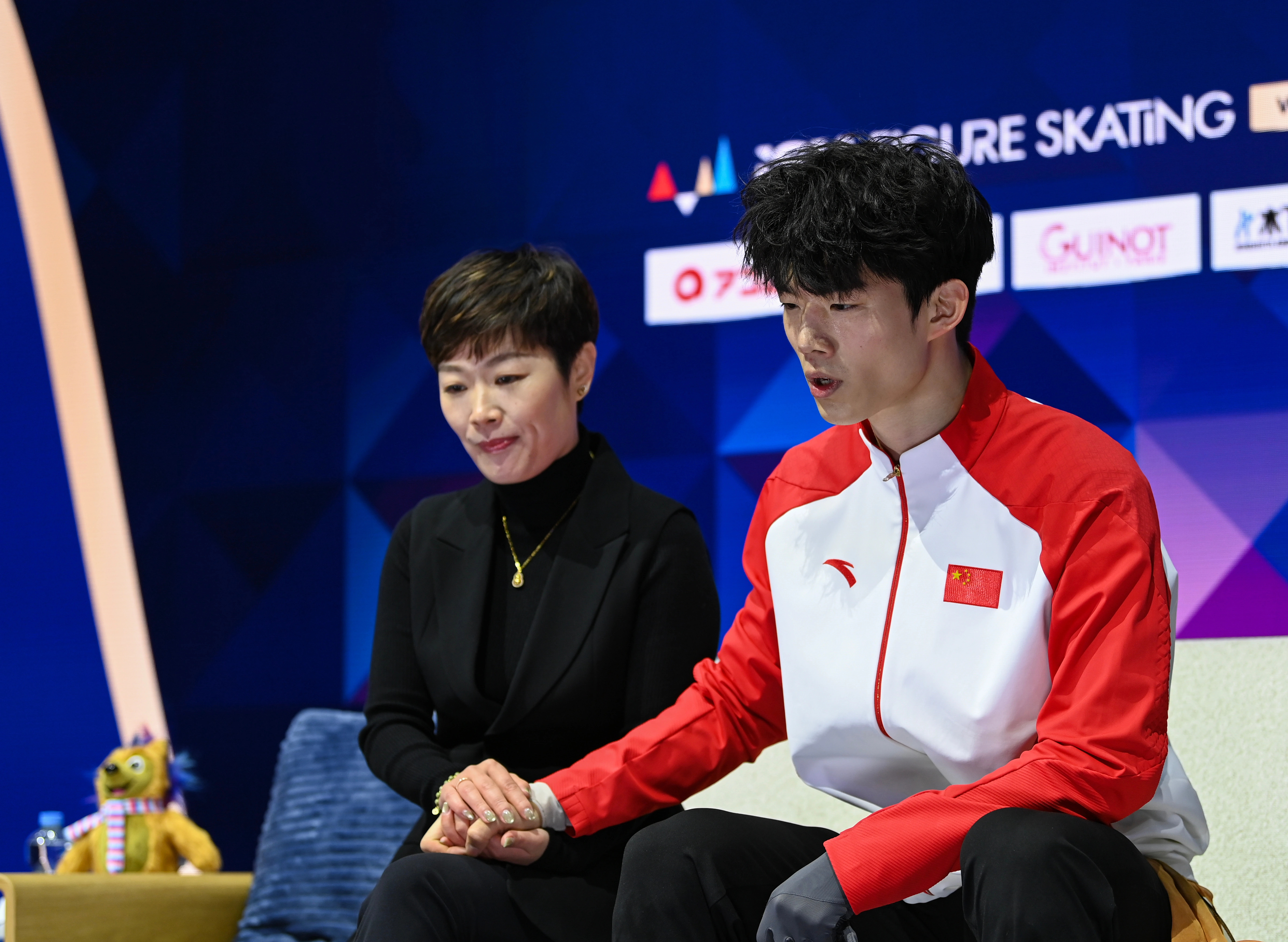 陈昱东2026花滑世锦赛 男单自由滑图集 新华社记者 张豪夫 摄 