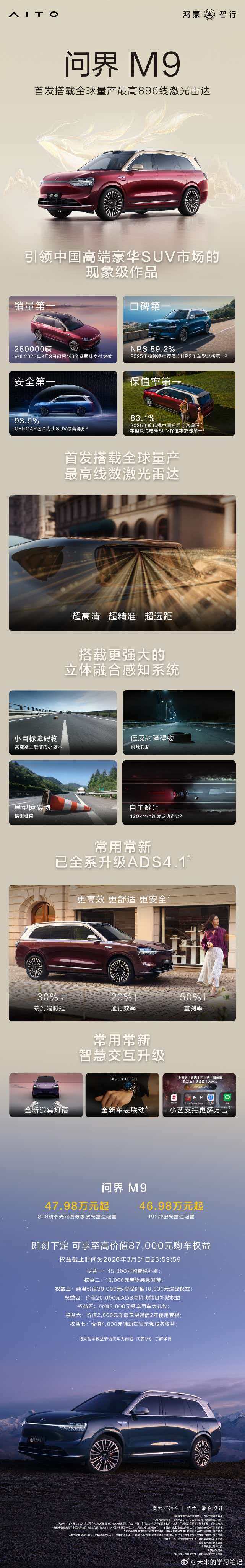 昨天有朋友问我要不要换新雷达的版本，我如果没买25款的M9，多一万块钱我肯定会上