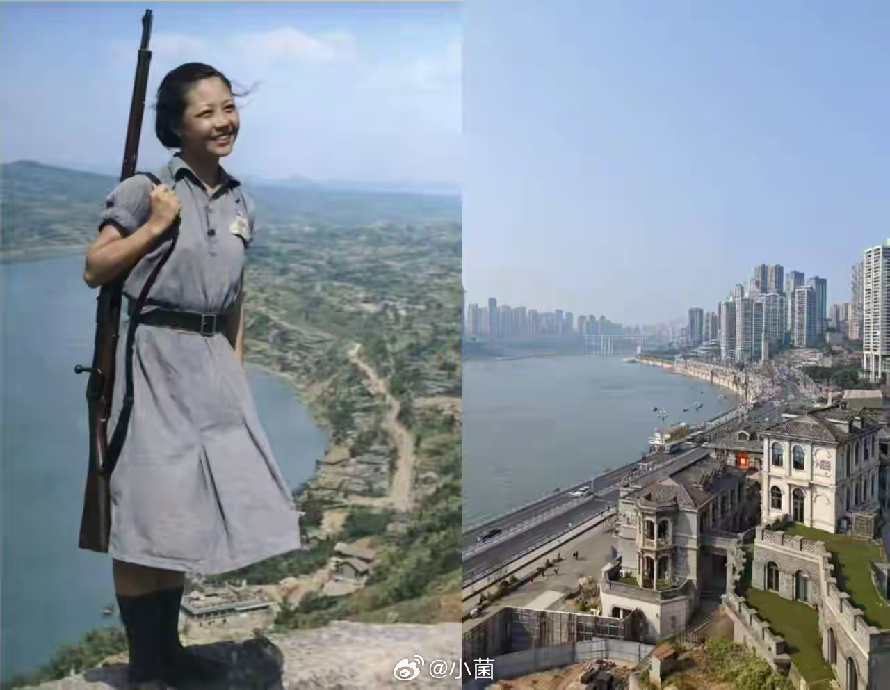 老照片：1941年，美国摄影记者卡尔·迈登斯在重庆南山拍下一名中国抗战女兵，刊发