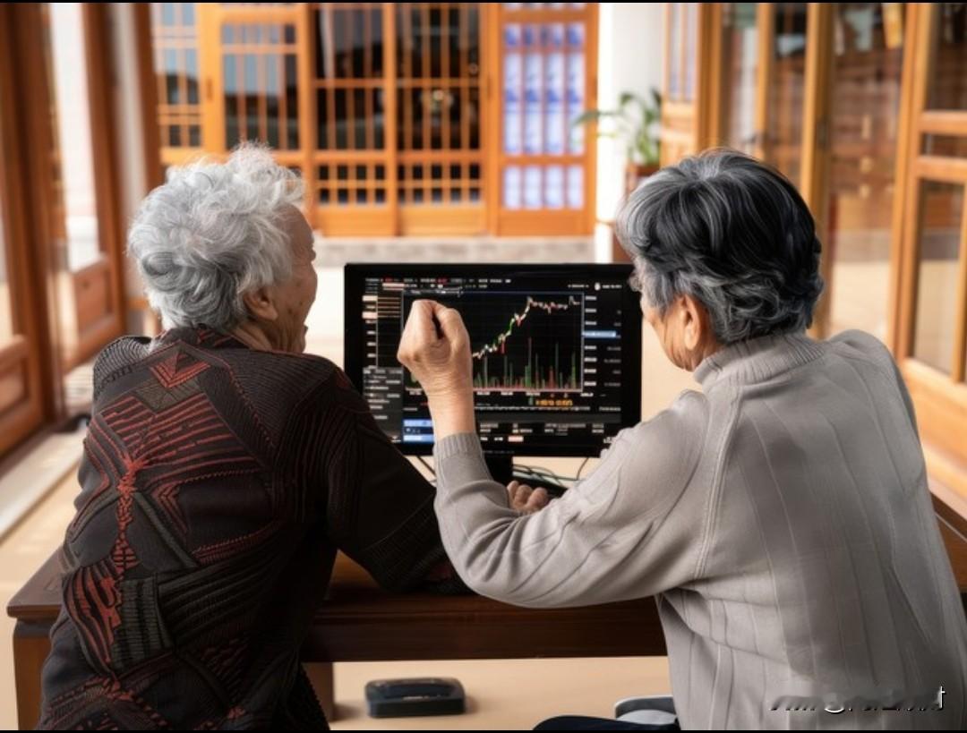 我对那些炒股的老年人刮目相看。

最近得知一位70多岁的阿姨操作股票，让我惊讶。