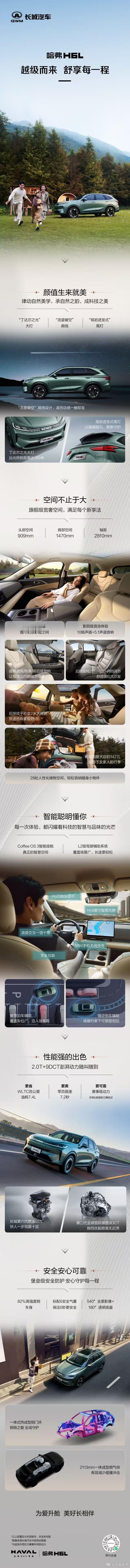 更好看，更舒适更聪明，更强劲哈弗H6L为爱升舱越级而来 哈弗H6 ​​​