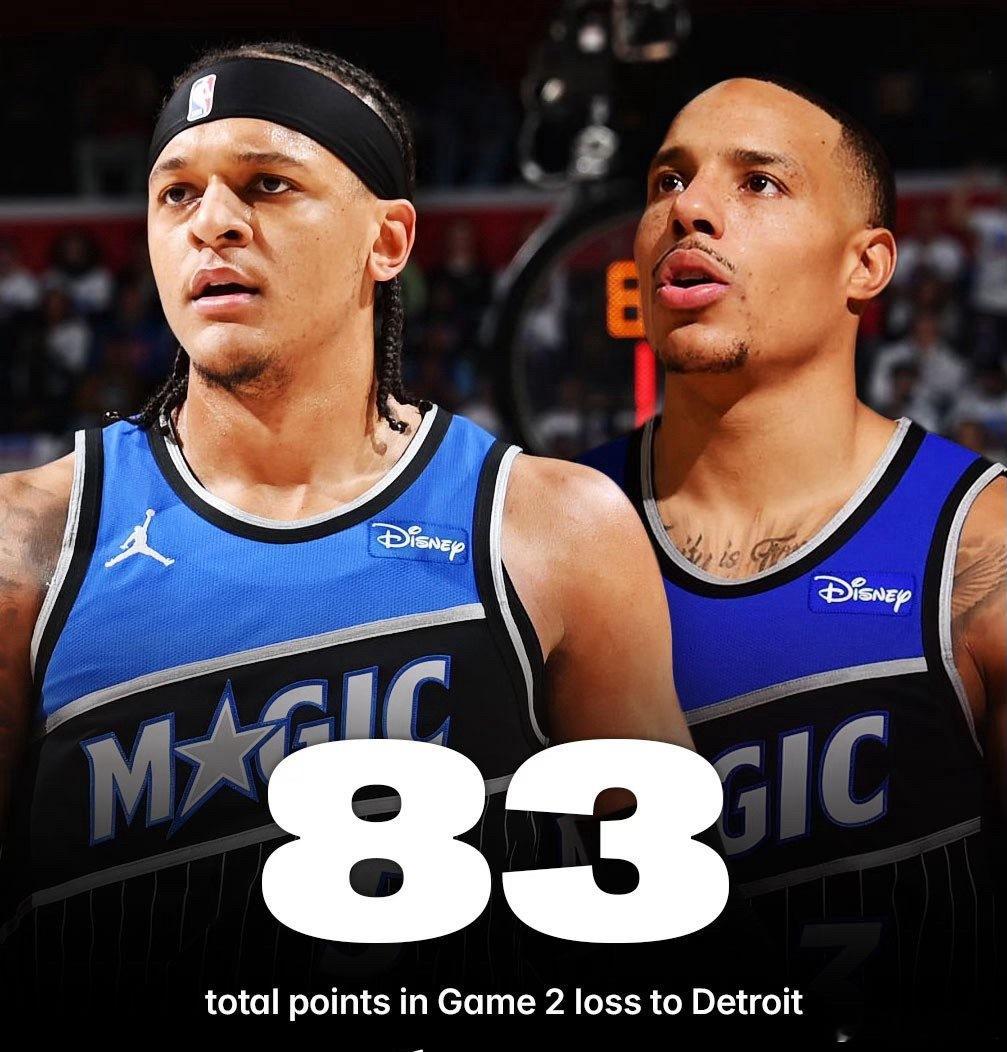 魔术G2全队得分 = 阿德巴约本赛季单场最高得分活塞魔术单节10倍分差阿德巴约8