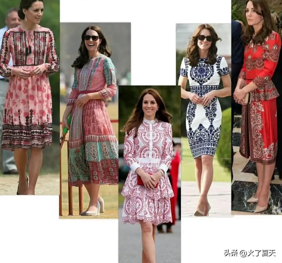 “凯特王妃”不再端庄造型了，私服连衣裙搭配，清新又脱俗！ ​