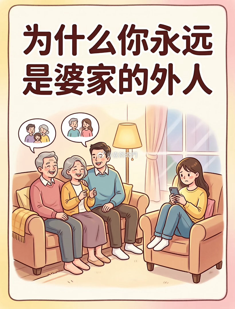 女方结婚后，不要把男方亲戚太当亲戚、本质你跟他们没关系、纯外人。 ​​​