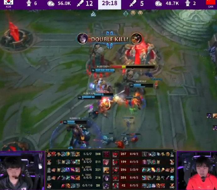 【亚运会半决赛：中国 0-1 韩国】
韩国队先拿下一局，因为是BO3，赛点了~
