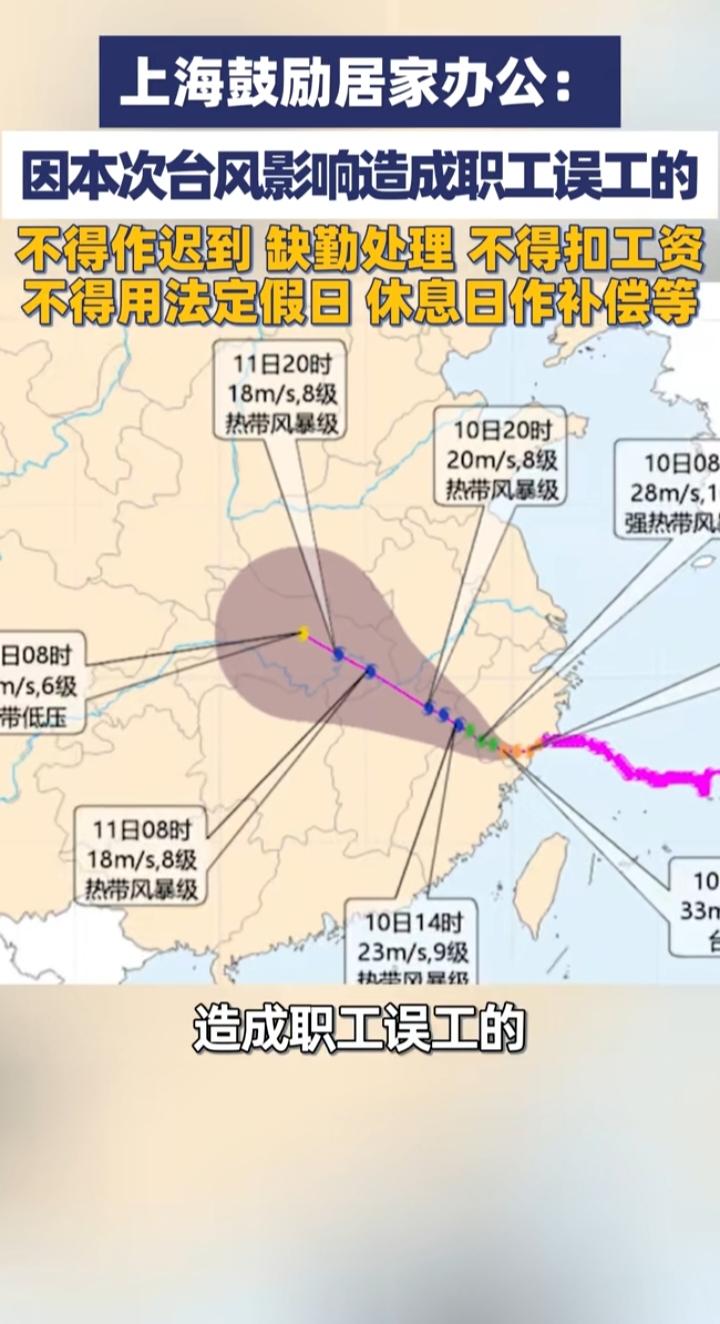 上海台风天“误工不扣薪”冲上热搜：打工人终于被看见，极端天气里的温度最珍贵
 