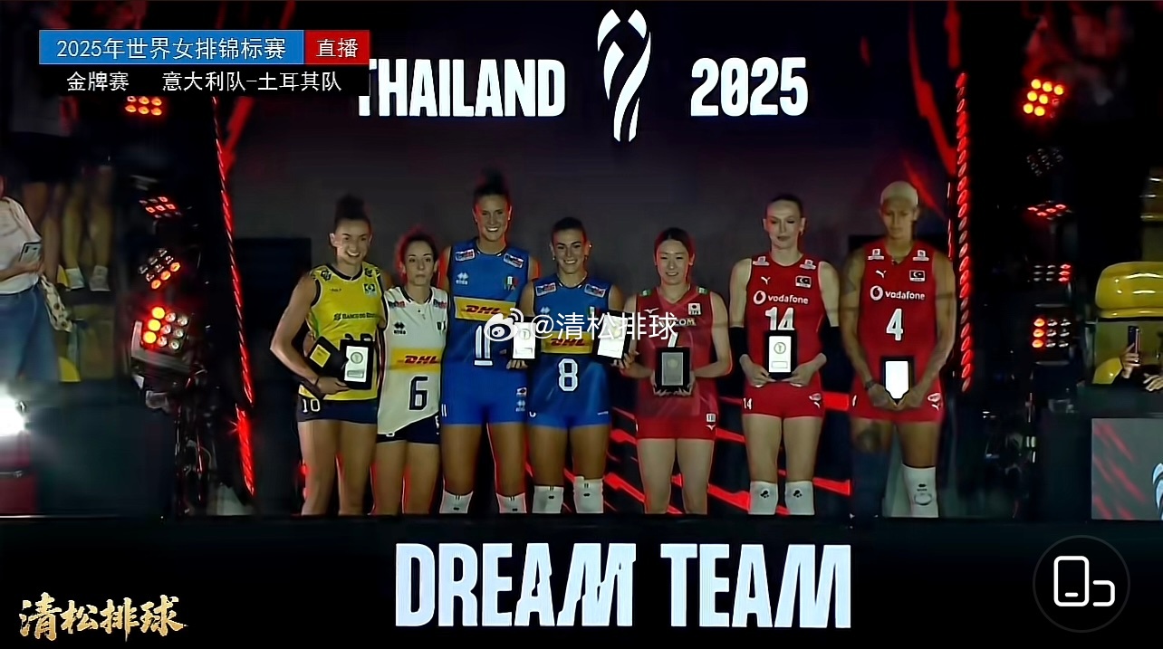 2025年女排世锦赛最佳阵容MVP：奥罗（意大利）最佳主攻：石川真佑（日本）、加
