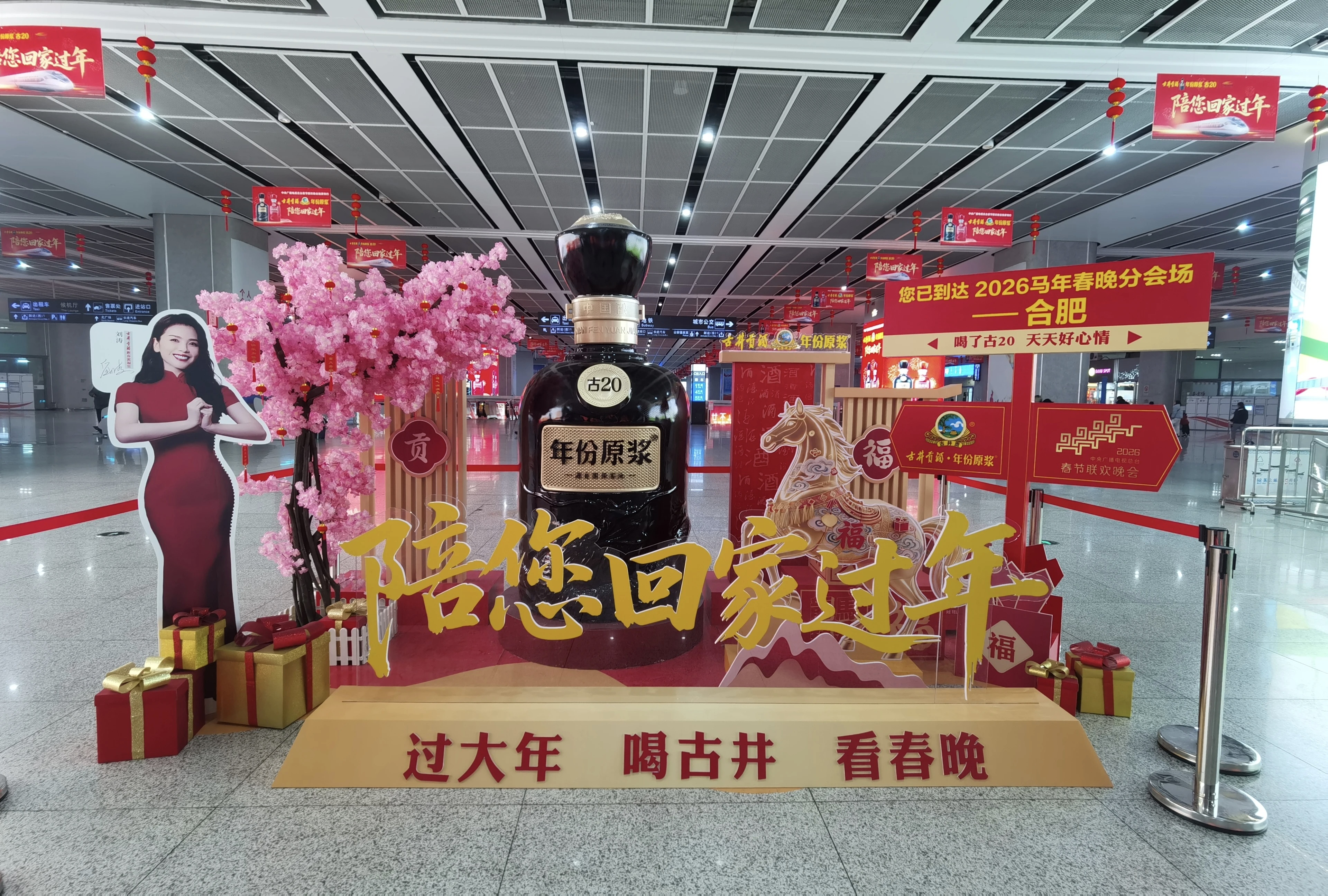 合肥南站还有马年春晚分会场的打卡点刘涛能出现在分会场短片里吗