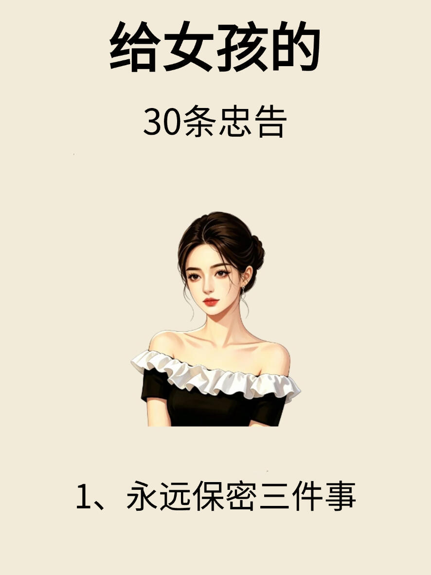 给女孩的30条忠告 ​​​