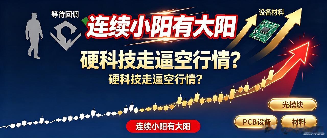 连续小阳碎步爬，硬科技大阳线何时爆发？


光模块、PCB、设备材料，连着几天小