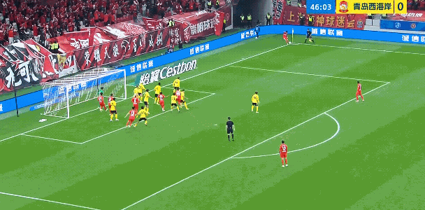 下半场开场15分钟上海海港就打进2球，2:0领先青岛西海岸，比赛又没什么悬念了，