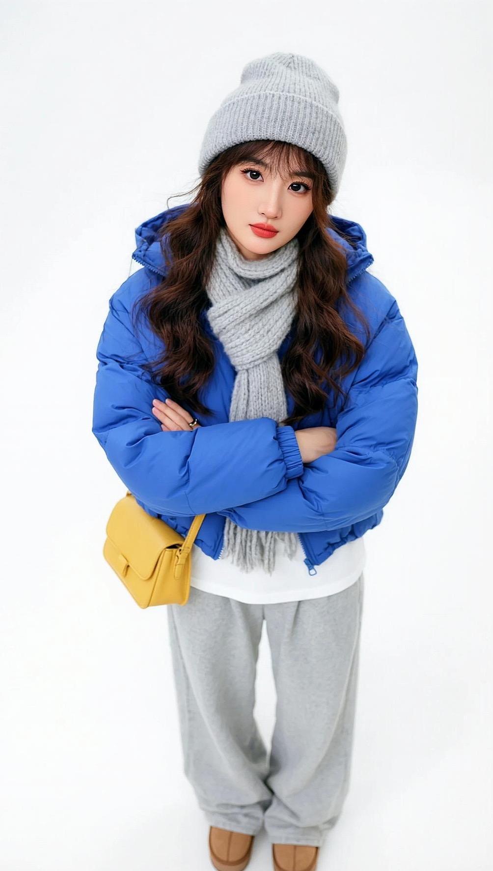 冻死了抖音ai创作 今日分享 灰色加绒运动裤 今日分享