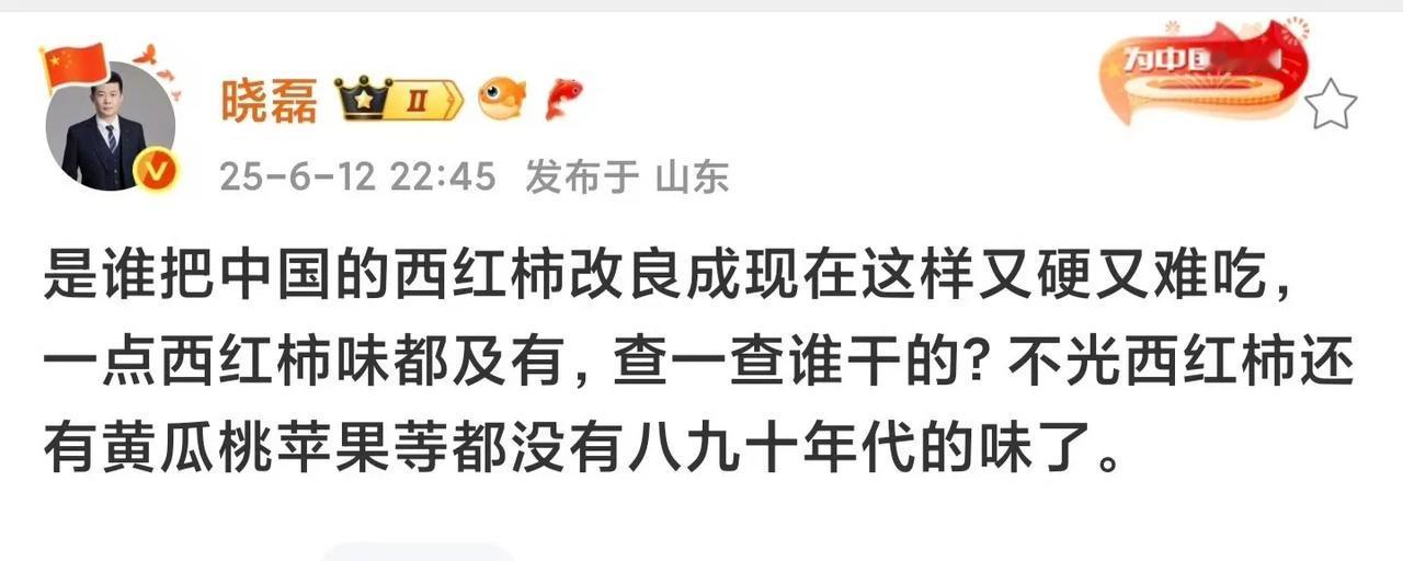 哈哈，网友质问：是谁把西红柿改良成现在这样又硬又难吃的一点西红柿味道都没有？