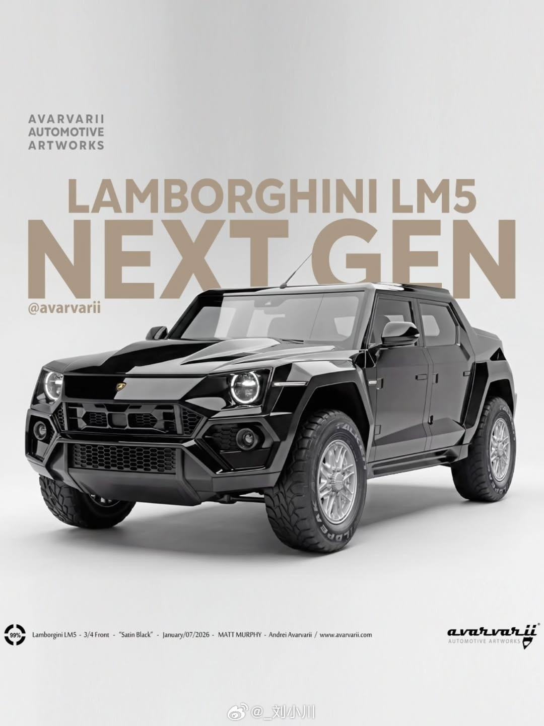 全新兰博基尼LM5渲染图  蛮牛or巨牛？大家可还记得图1中的兰博基尼LM002