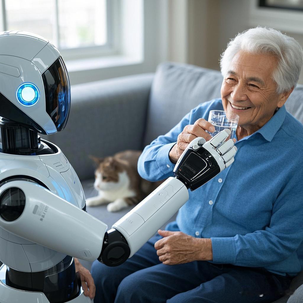 久病床前无孝子，现在的年轻人不结婚、不生子是对的，因为机器人比儿女还亲。养老机器