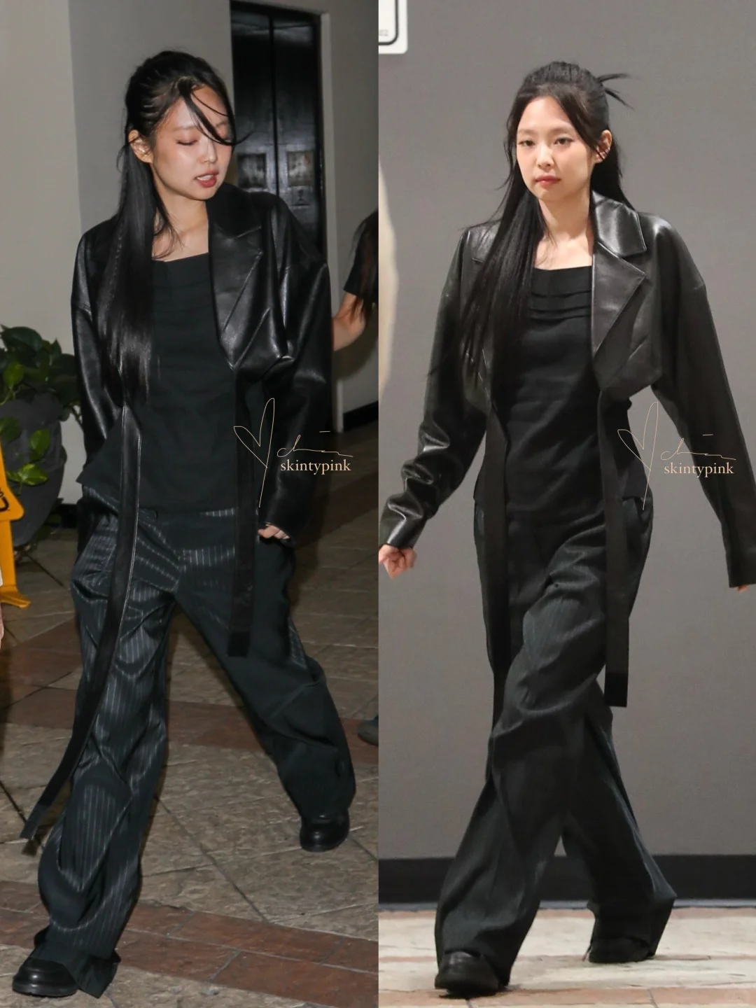 Jennie LA被偶遇，all black穿搭太辣了！