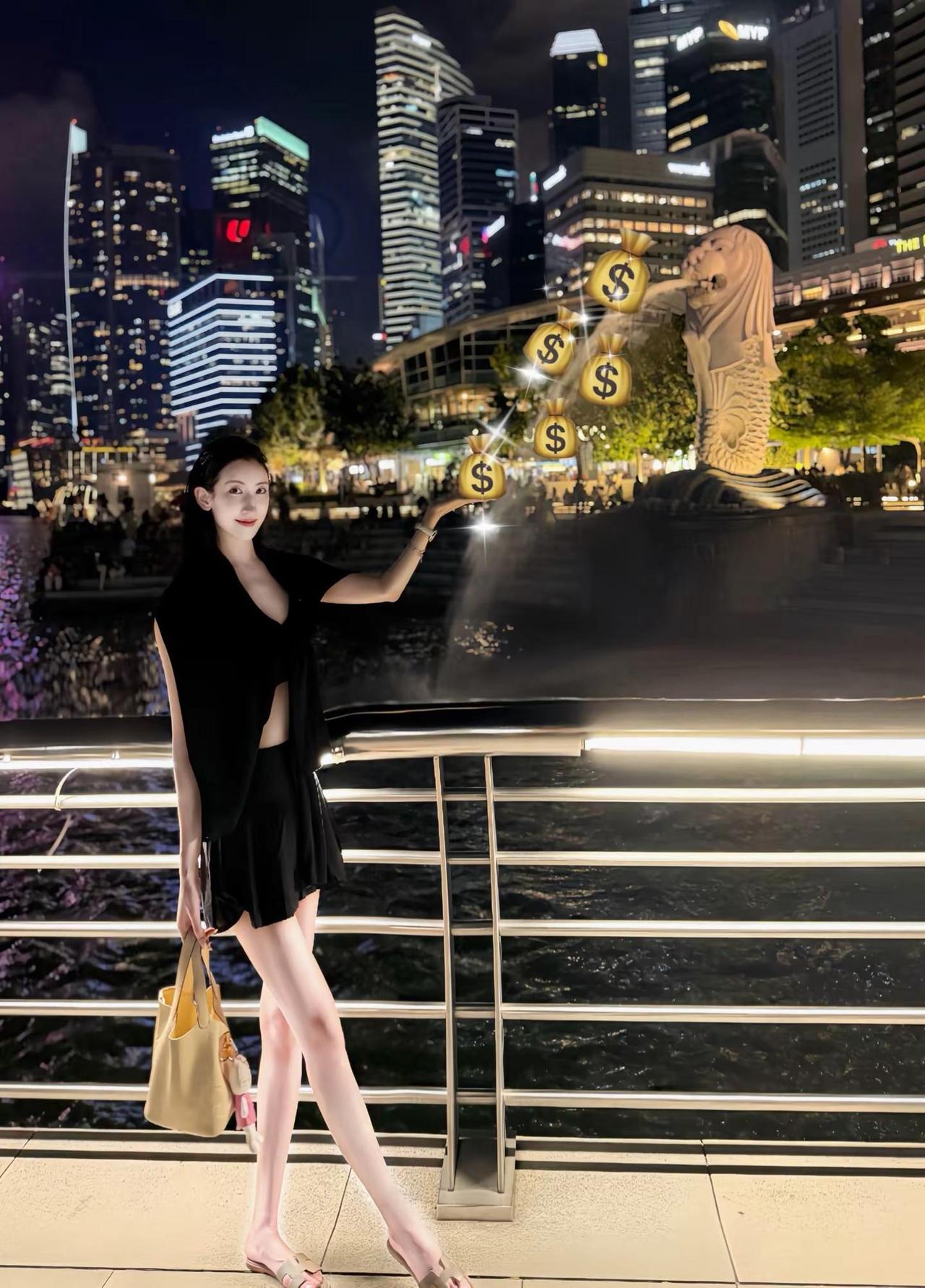 鱼尾狮的发财水接接接🦦鱼尾狮 新加坡 分享照片