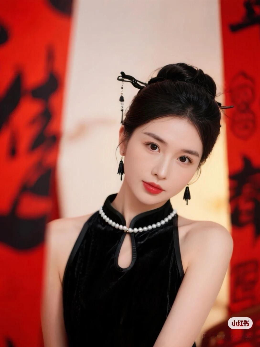 冬日生活打卡季美女旗袍穿搭写真