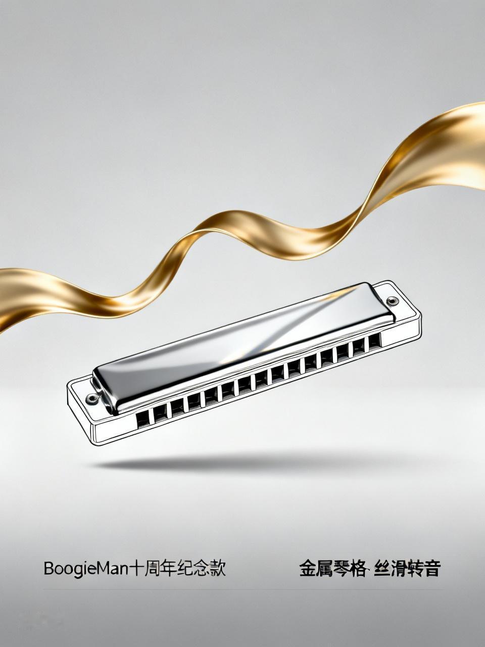 换成金属琴格的十孔口琴就不一样了。像BoogieMan十周年纪念款十孔布鲁斯口琴