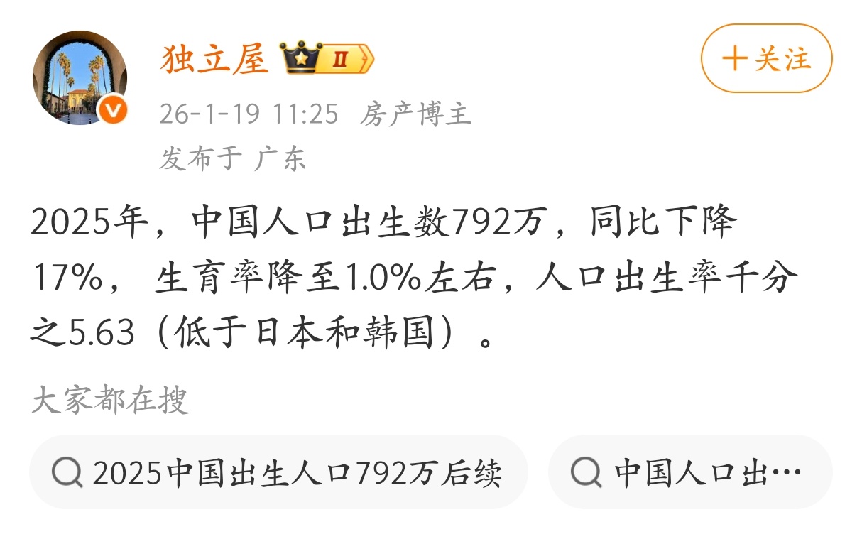 必须下大力气解决生育率下降的问题了。 