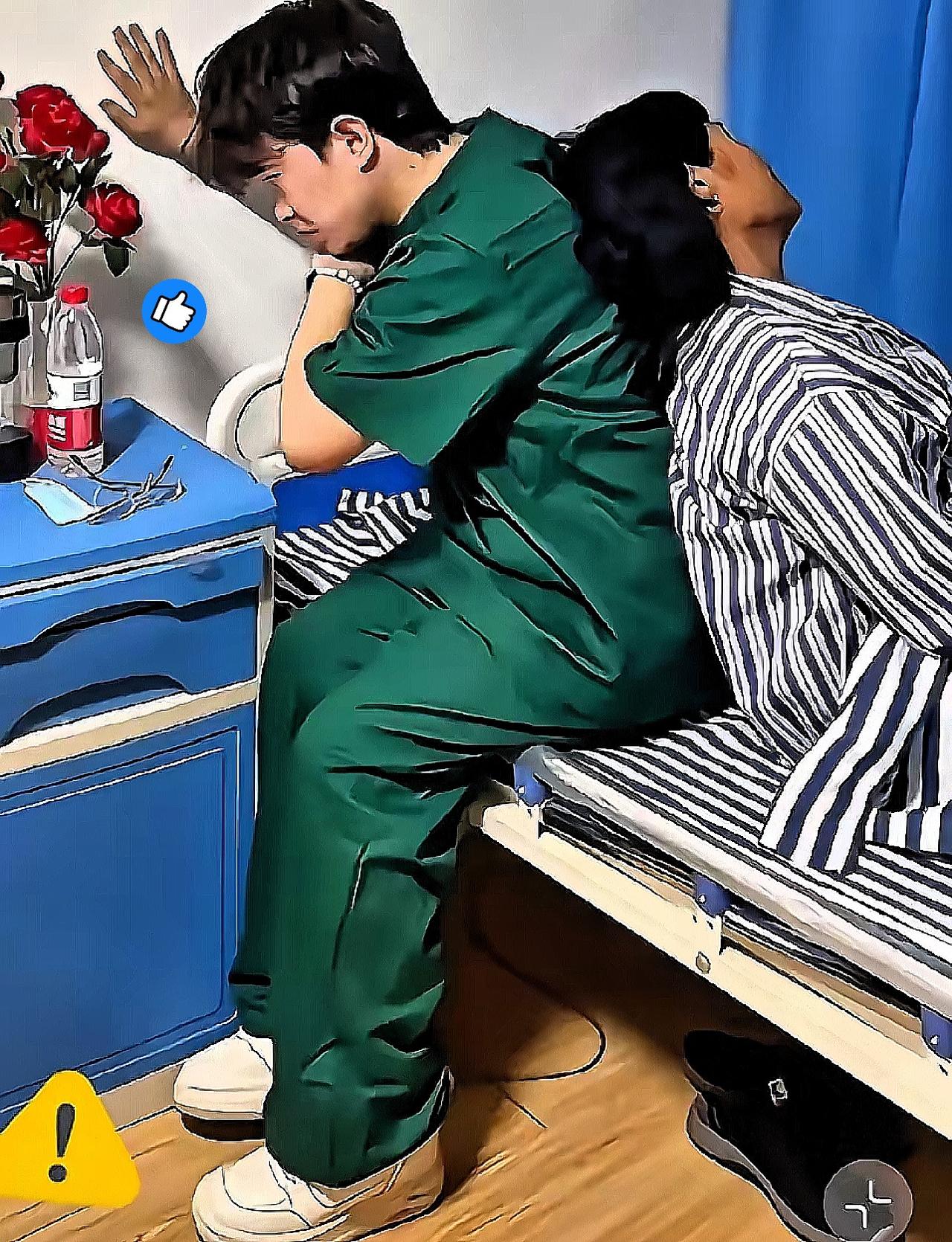 天呐！在医院看到的一幕，直接戳中我了！大姨住院儿女在外地，请的95后大学生护工，