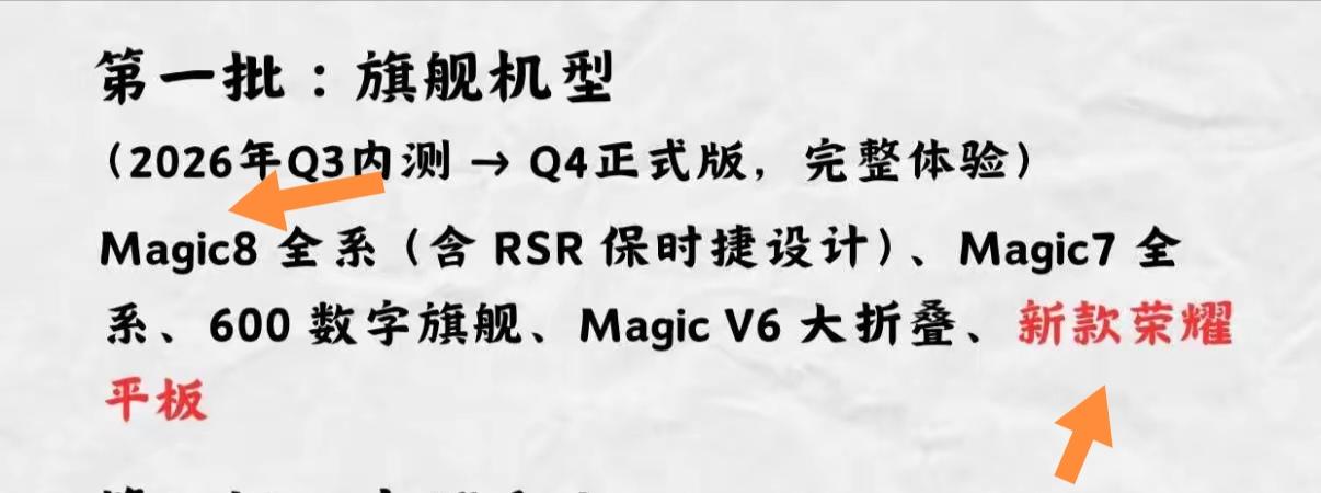 荣耀MagicOS11下半年要正式推送啦，这可太让人期待了！第一批是Magic8