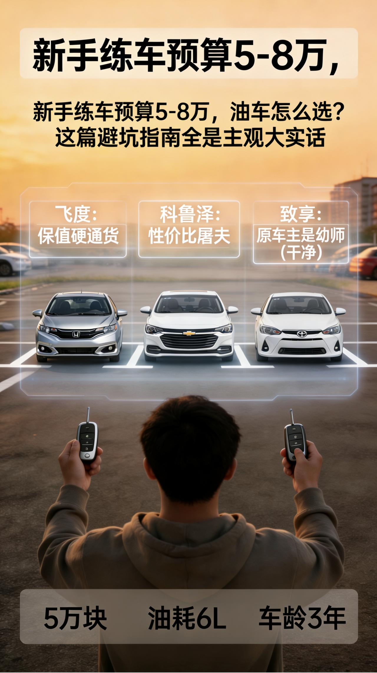 新手练车预算5-8万，油车怎么选？这篇避坑指南全是主观大实话
预算区间：5～8万