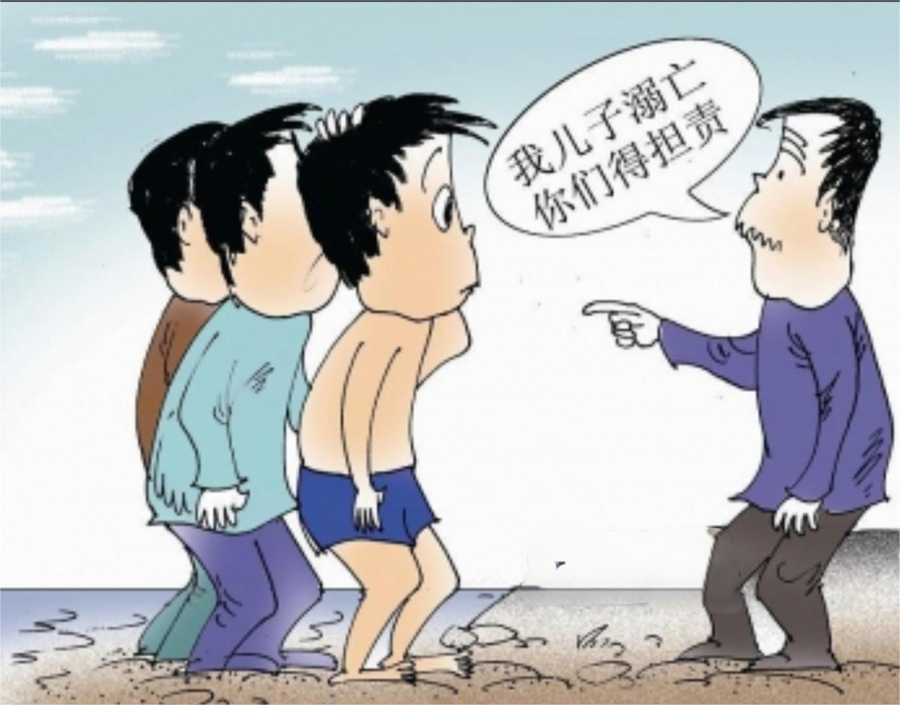 广东河源，五个8到11岁的孩子结伴溜到桥下水潭玩耍，起初在浅水区玩闹，后来几人走