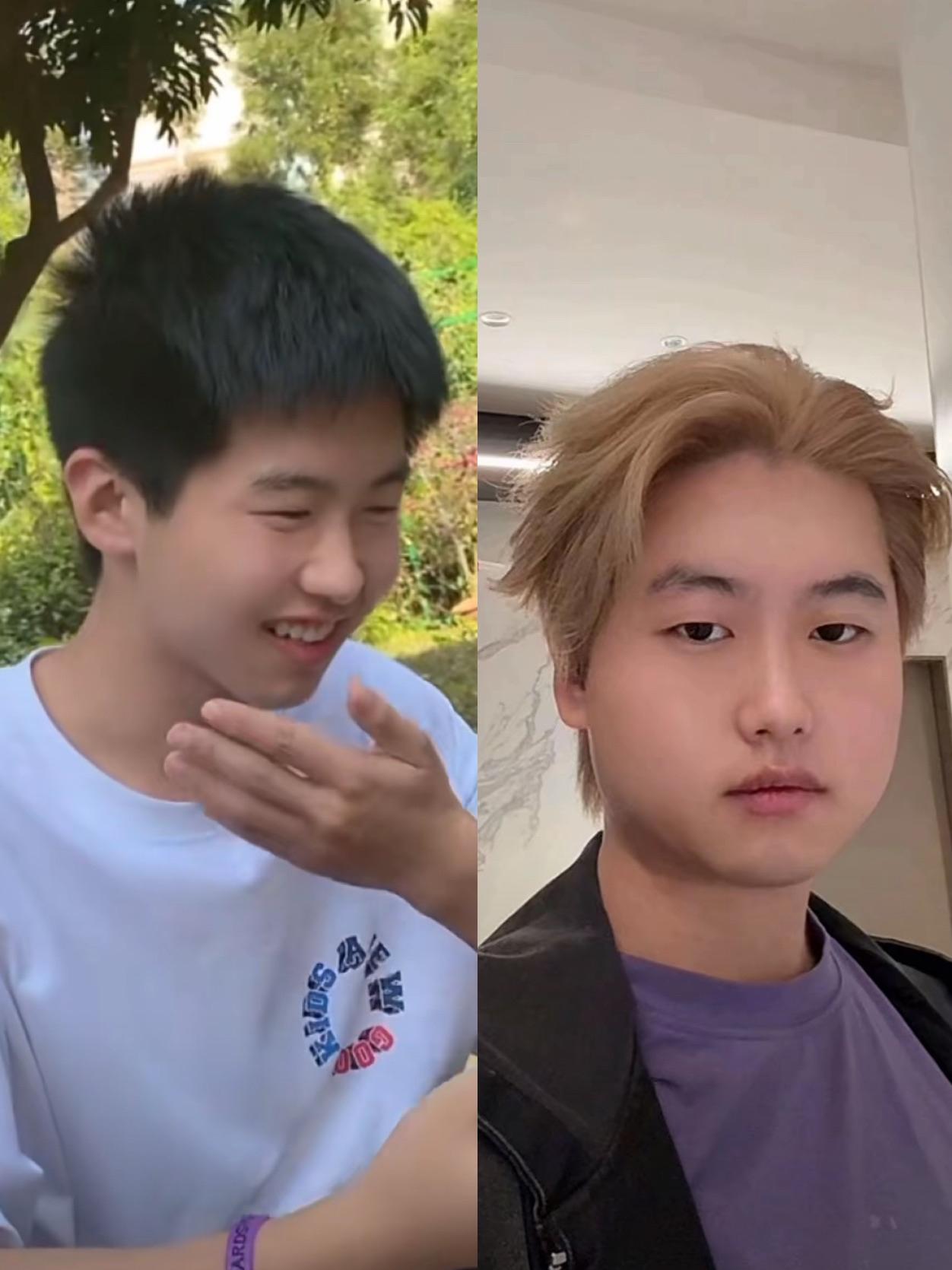 传下去，叛逆期的孙卓染了个黄毛，孙海洋见了都要“哎呀！”
从被拐到认亲，从瘦条条