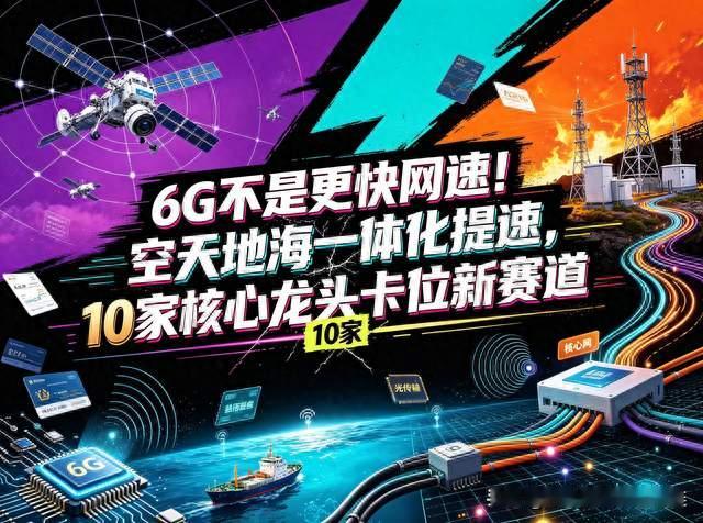 6G不是更快网速！空天地海一体化提速，10家核心龙头卡位新赛道