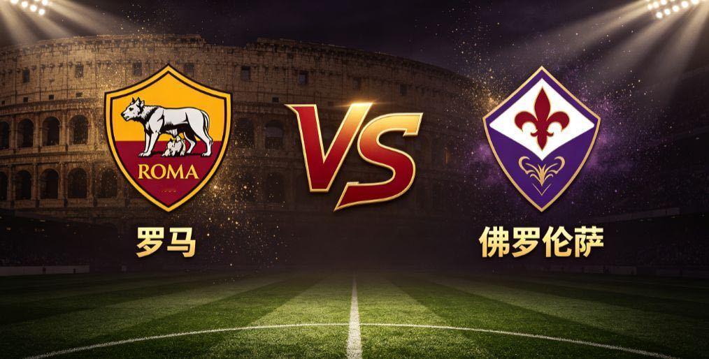 罗马 vs 佛罗伦萨意甲联赛，罗马坐镇奥林匹克球场迎战佛罗伦萨，本场是两队新帅的