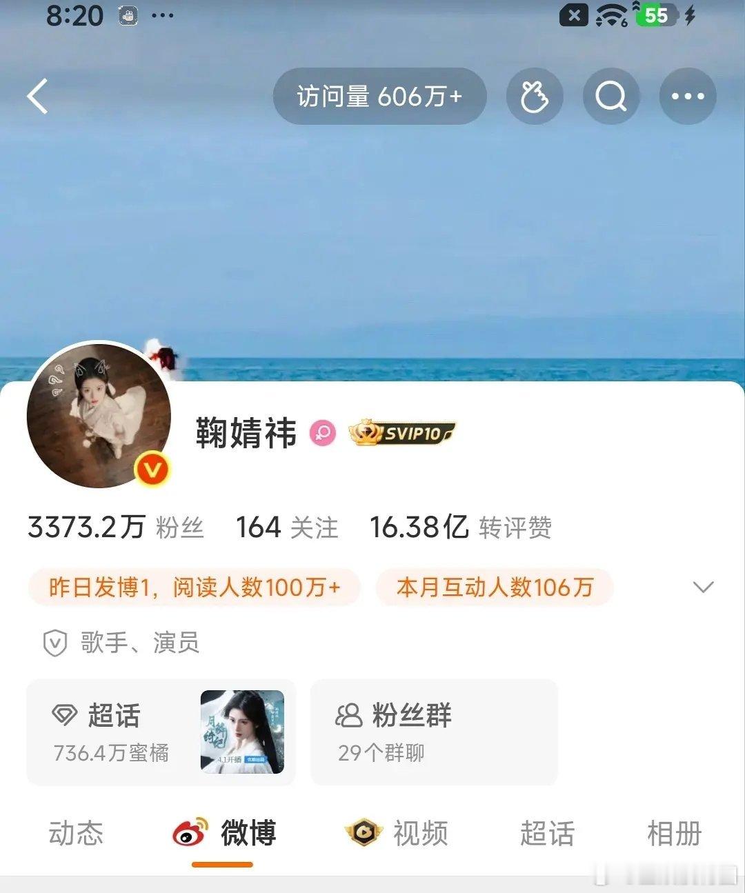 鞠婧祎现在升咖了嘛？wb访问量破600万 日签到人数49万 什么水平 