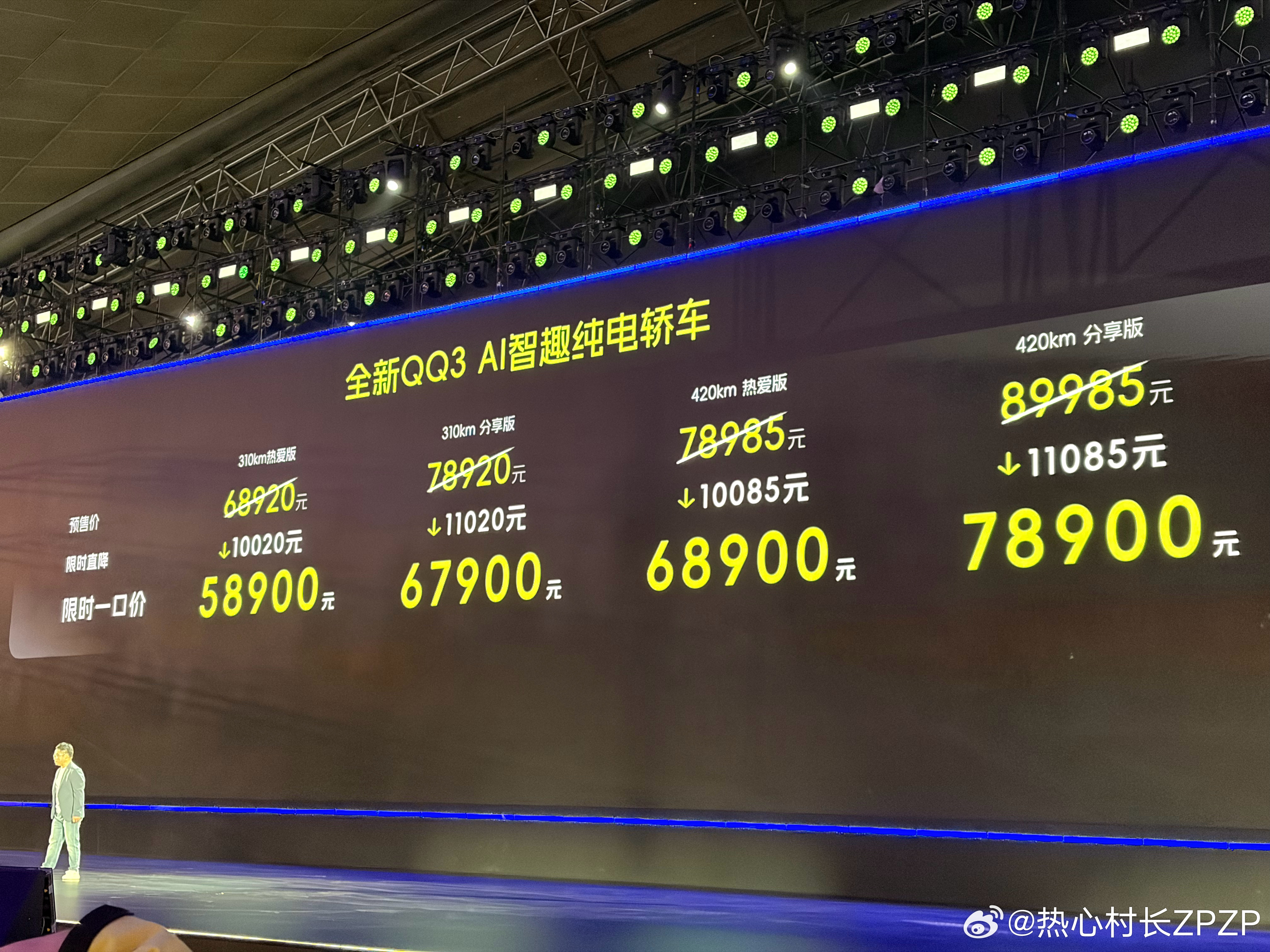 全新QQ3上市了小车之王终于有价格了！主打的就是一步到位！爷青回！纯电小车直接卷