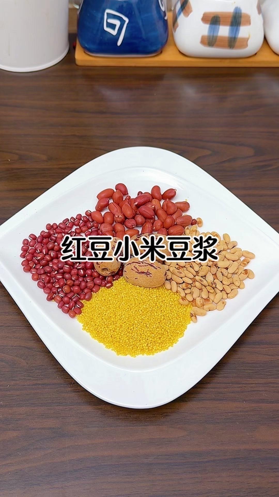 🍲小米红豆豆浆做法公开！健脾养胃还安神，细腻丝滑巨好喝
1️⃣备料：小米20克