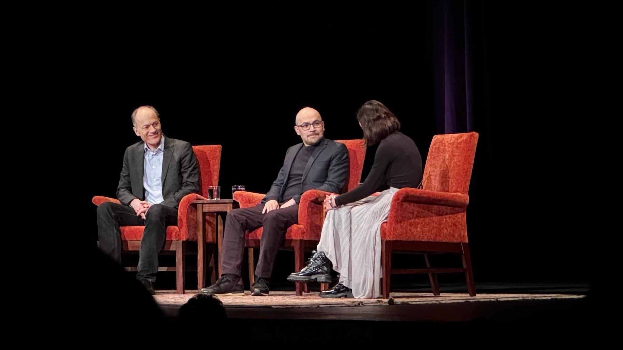 谷歌DeepMind负责人哈萨比斯和知名商业作家塞巴斯蒂安·马拉比今天在旧金山同