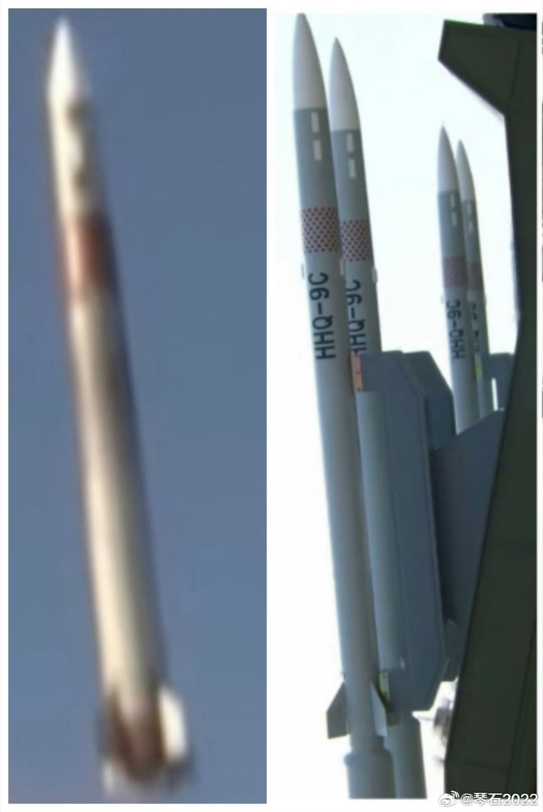 HQ9B的改进型每天认识一件兵器 我做的对比图传开了，图1图2来看整体外型与9B