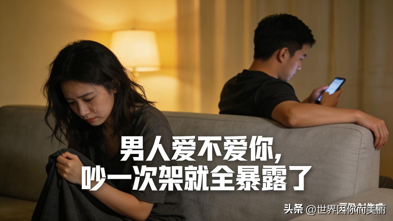 男人爱不爱你，吵一次架就全暴露了
 
真的，别听甜言蜜语，
别信平时的温柔，
一