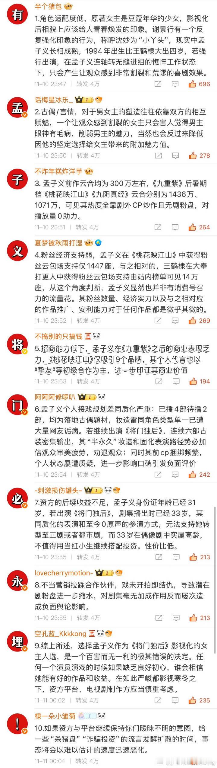 王鹤棣粉丝给孟子义排字