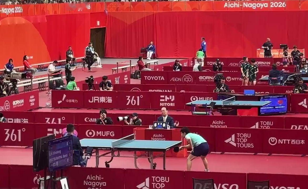 中国队的加油声响彻全场，林诗栋击败劲敌松岛辉空，太给力了！