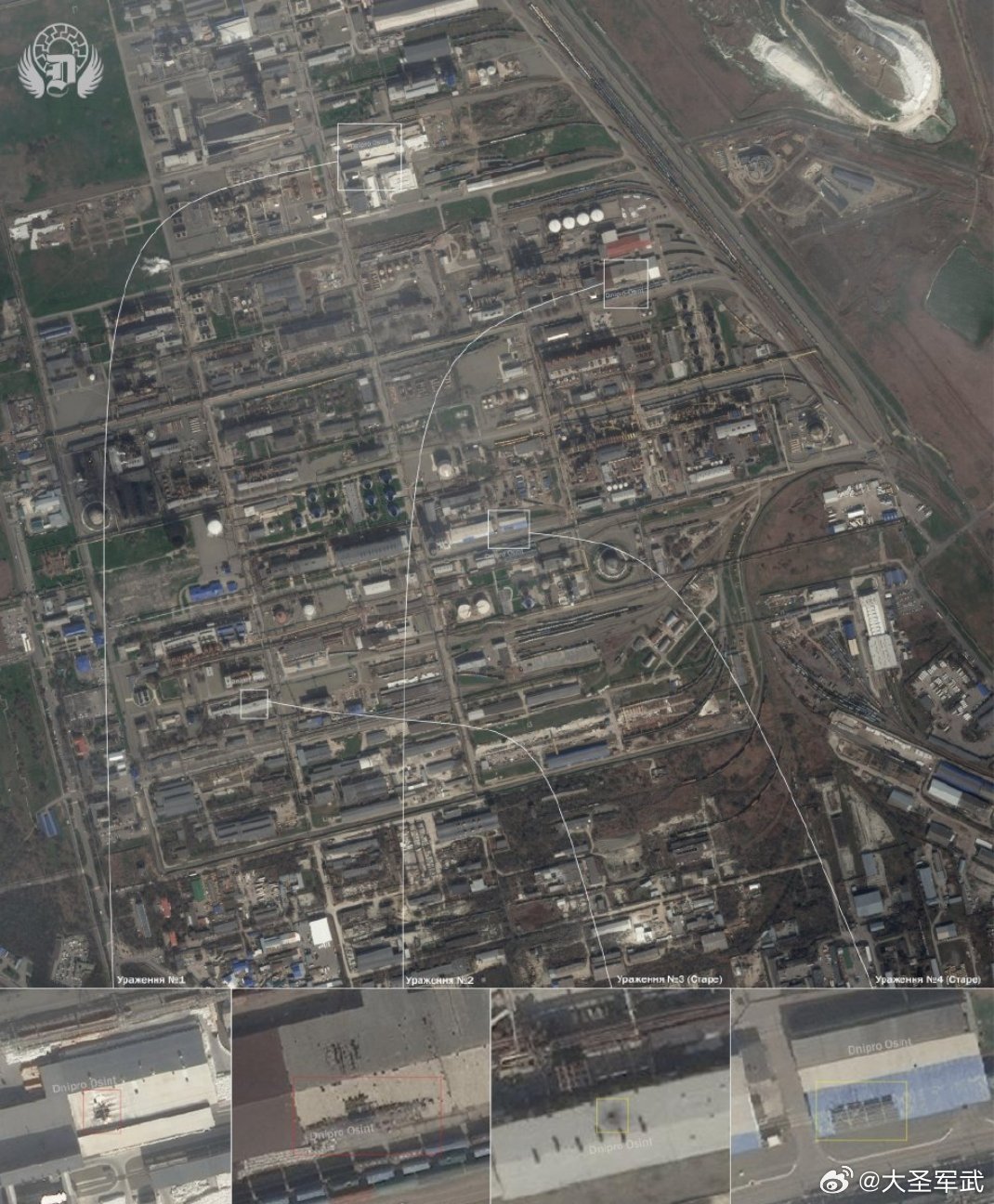 卫星图像显示，在近几个月乌军无人机对涅温诺梅斯基氮肥厂多次袭击后，该厂区至少新增