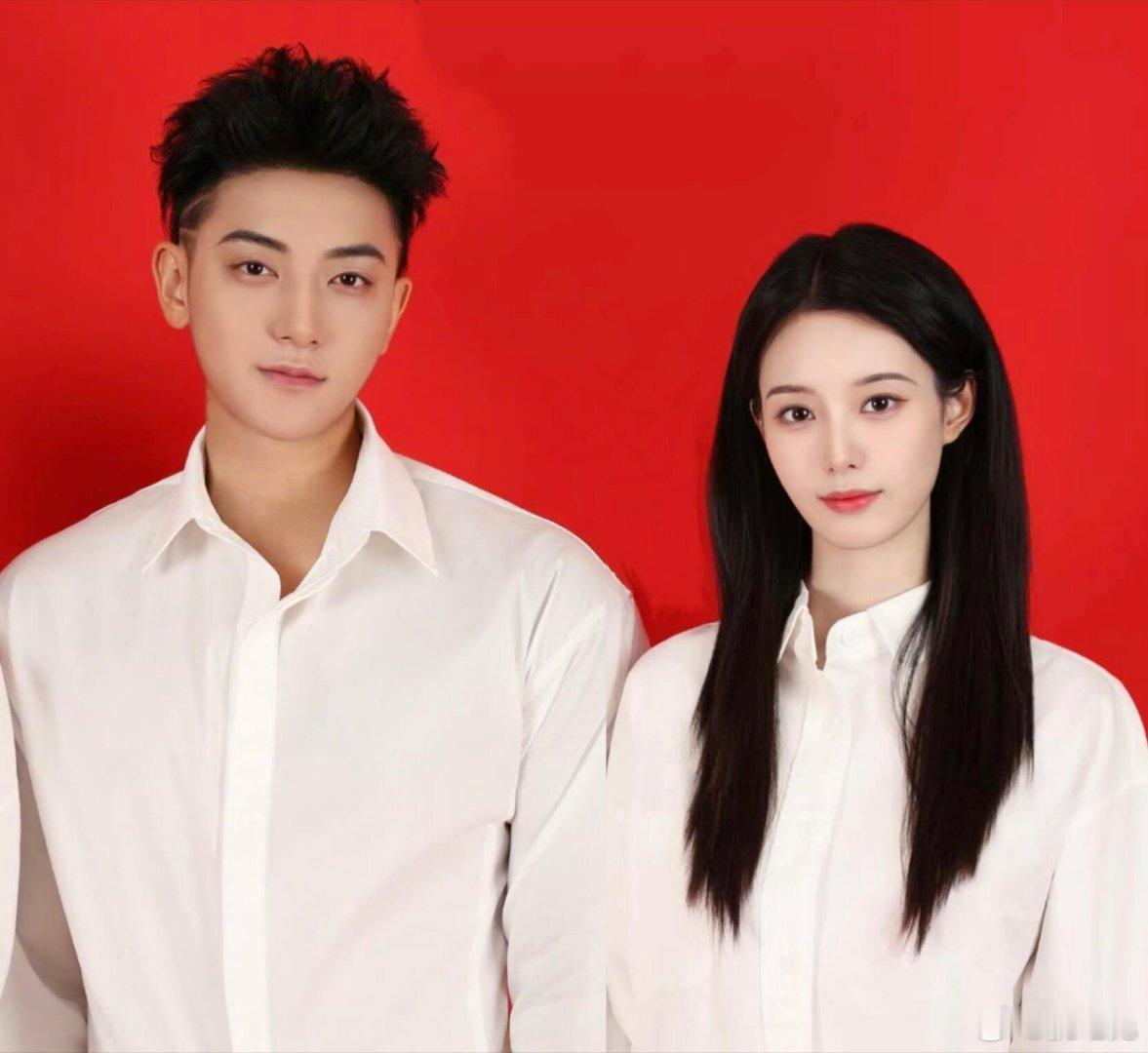 改了下黄子韬徐艺洋结婚照，原图两个人脑袋偏向同一个方向让人觉得很奇怪不亲密 